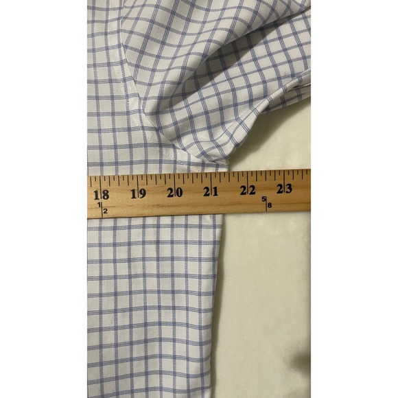 Brooks Brothers Men's 346 Dress Shirt Checkered Long Sleeve Size 14 1/2-32 Stain - Picture 3 of 11